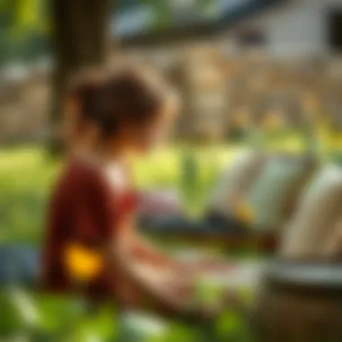 Nature Therapy for Emotional Well-being A peaceful outdoor setting representing nature therapy