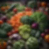 A vibrant array of fresh vegetables rich in antioxidants.