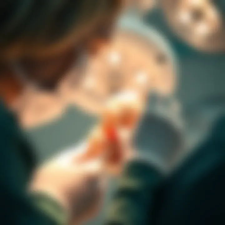 Innovative Surgical Techniques for Depression An illustration showcasing advanced neurosurgical techniques in mental health treatment.