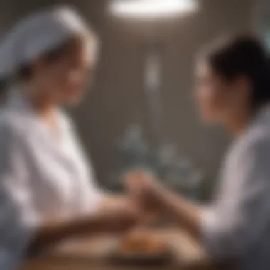 Nutritional Support for Cancer Patients Nurse providing nutritional guidance to cancer patient