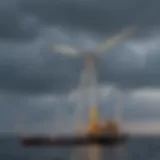 Offshore wind farm under construction