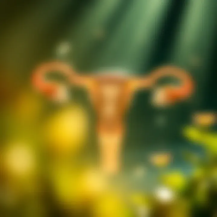 Harmony in Ovarian Wellness A serene representation of ovarian health and wellness.