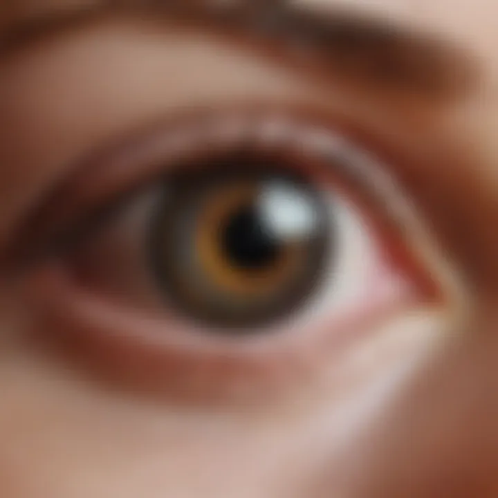 Close-up view of PMMA contact lenses showcasing their clarity and design.