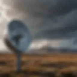 Radar system displaying meteorological data