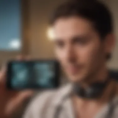 Digital Devices in Remote Care A healthcare professional using digital devices to facilitate remote patient care