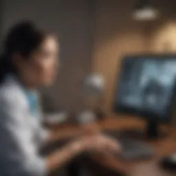 A virtual consultation between a doctor and patient showcasing telemedicine technology