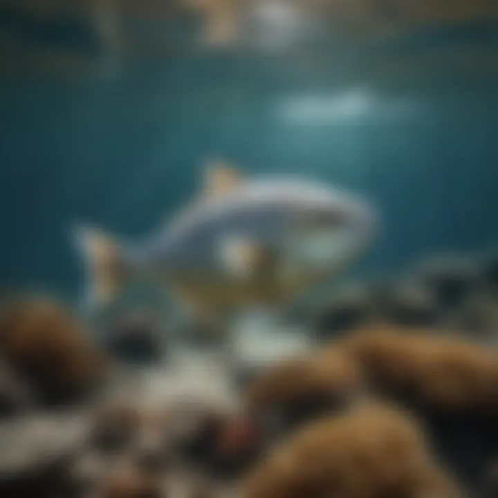 Sunfish interacting with divers in their natural habitat