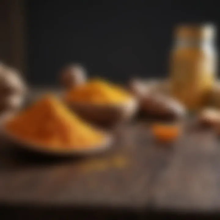 An array of turmeric-infused products highlighting its versatility