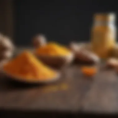 Versatile Turmeric Products An array of turmeric-infused products highlighting its versatility