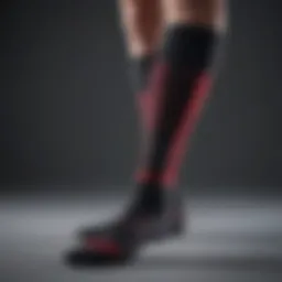 Graduated compression socks enhancing circulation