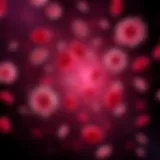 Microscopic view of pathogens in the bloodstream