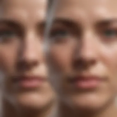 Healthy skin comparison illustrating dyshidrosis