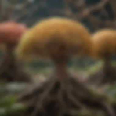 Diagram depicting various types of endomycorrhizal associations