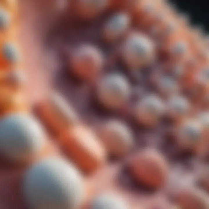 Diagram showing drug absorption process enhanced by enteric coating