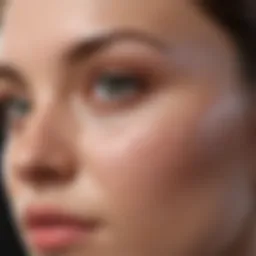 Hydroquinone cream application on skin