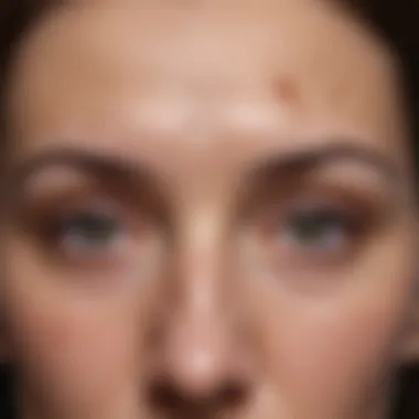 Lipoma on the Forehead Illustration of a lipoma located on the forehead