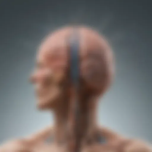 Illustration depicting the central nervous system and its relation to NMO.