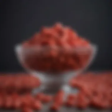 Health Benefits of Goji Berries A bowl filled with goji berries accompanied by various health-related icons