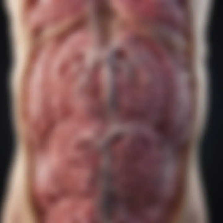 Diagram illustrating the function of pancreatic elastase in the digestive system