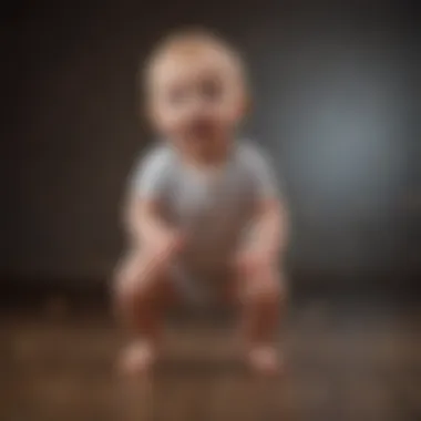 Visual representation of physical milestones like crawling and standing