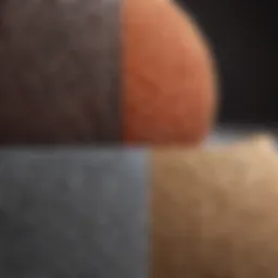 Different types of hernia mesh materials displayed for comparison