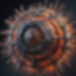 Illustration depicting TNF-alpha interactions at the cellular level