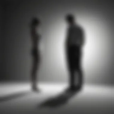 Anxiety's Shadow on Intimacy Visual metaphor illustrating anxiety impacting intimate relationships.